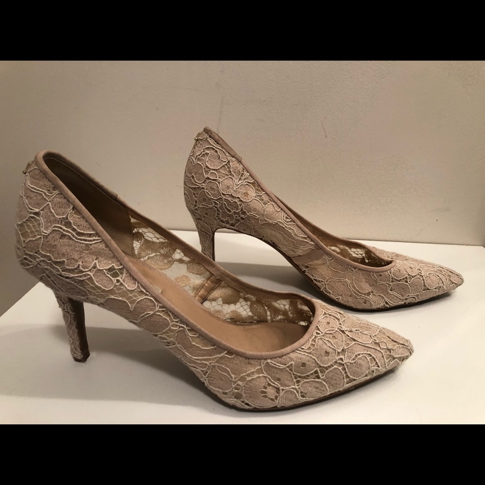 Karl Lagerfeld Paris Nude lace pumps 10